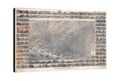 Bird's Eye View of Toronto Map 1876