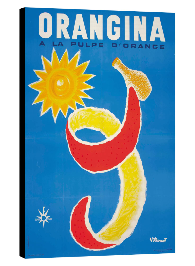 Orangina Vintage Ad on Canvas