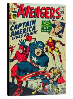 vintage-comic-book-cover-Avengers on Canvas